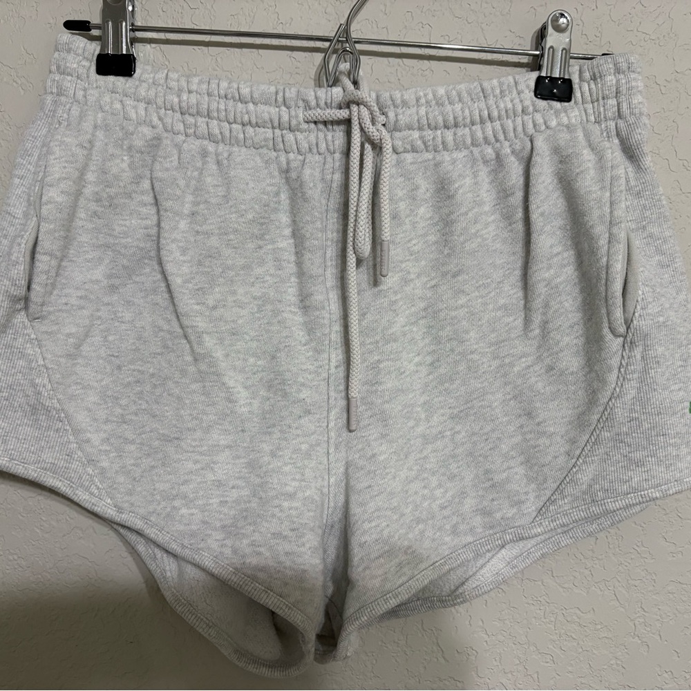 PINK Victoria's Secret Light Gray Athletic Shorts with embroidery detail